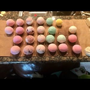 Organic bath bombs and soap